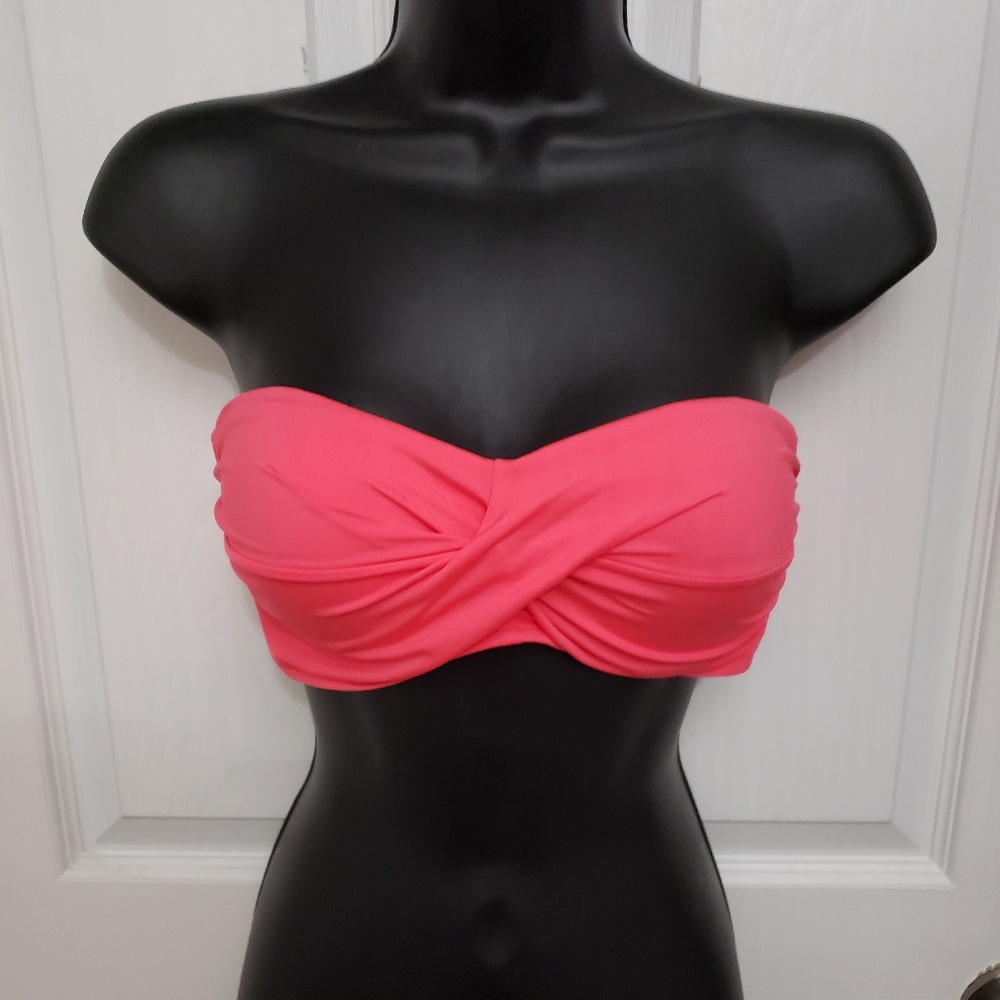 NWT Pink Bikini Bandeau Top
